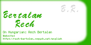 bertalan rech business card